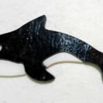 Fusible 90 COE or 96 COE Orca Whale. Sescape Panel Item. 4 Inch Killer Whale Pre