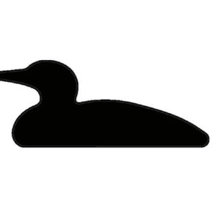 Precut fusible black glass loon bird