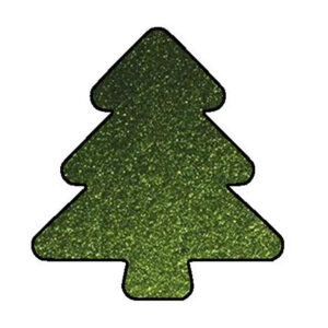 Glass piece shaped like Christmas tree
