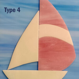 Pink and White Boat