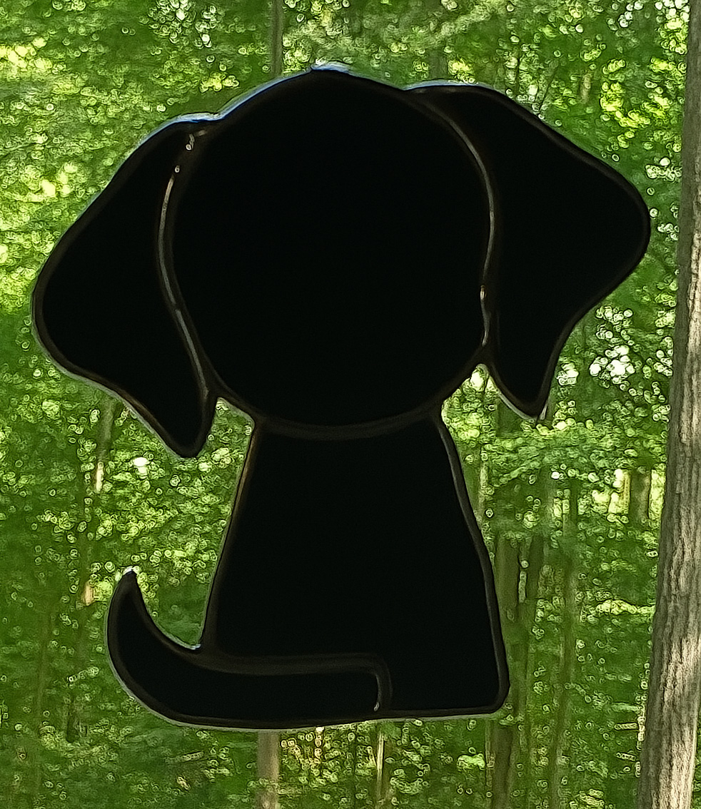 Stained Glass Puppy Suncatcher. Hand made in Michigan. Genuine Stained Glass. Tiffany Style foil. - Image 4