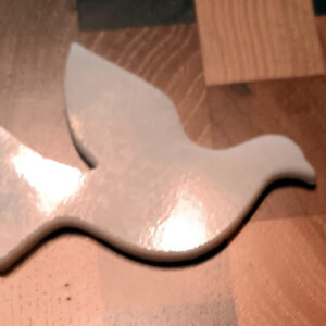 glass shaped like dove