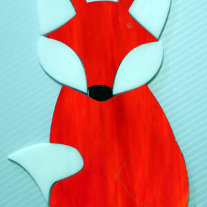 Stained Glass Red Fox Suncatcher Kit 6" x 4"