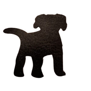 Precut Midnight Pup – A Loyal Little Shadow in Black 90 or 96 COE Fusible Glass