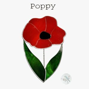 Hazy Field Poppy – Precut Stained Glass Flower Kit